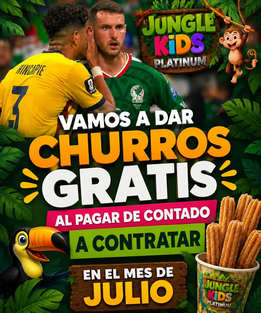 Churros gratis al pagar de contado